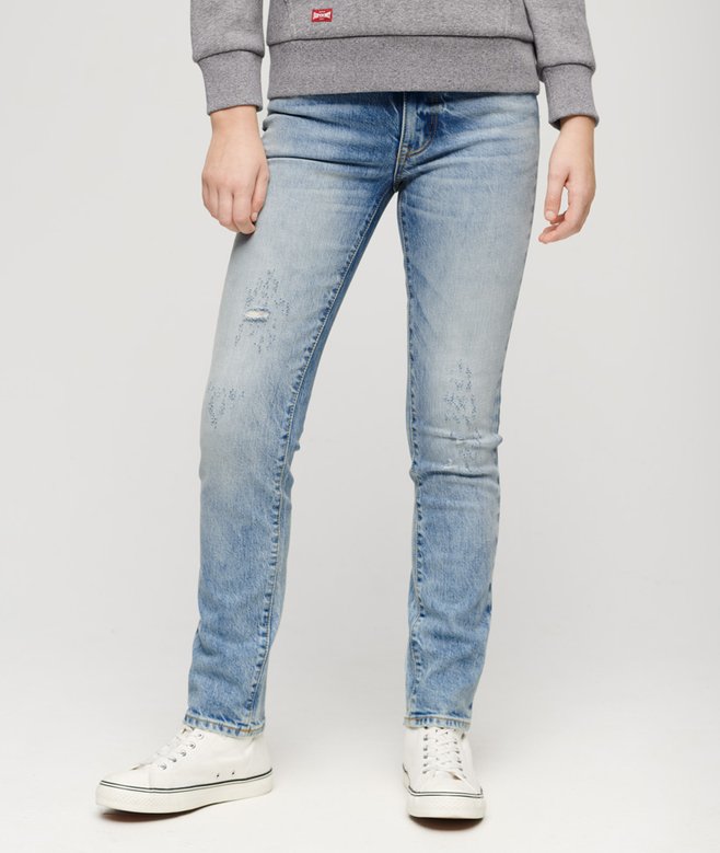 superdry Organic Cotton Mid Rise Slim Jeans