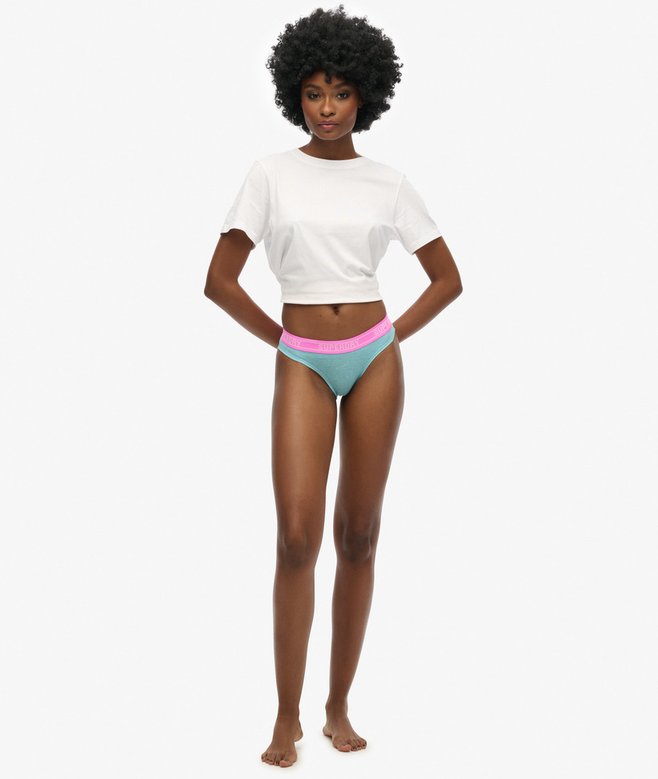 Superdry Organic Cotton Multi Logo Bikini Briefs