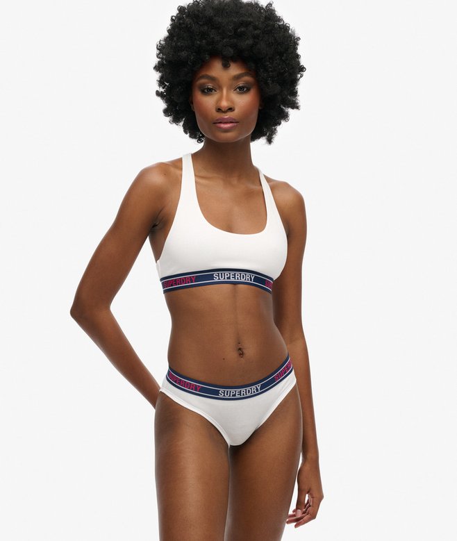 superdry Organic Cotton Multi Logo Bikini Briefs