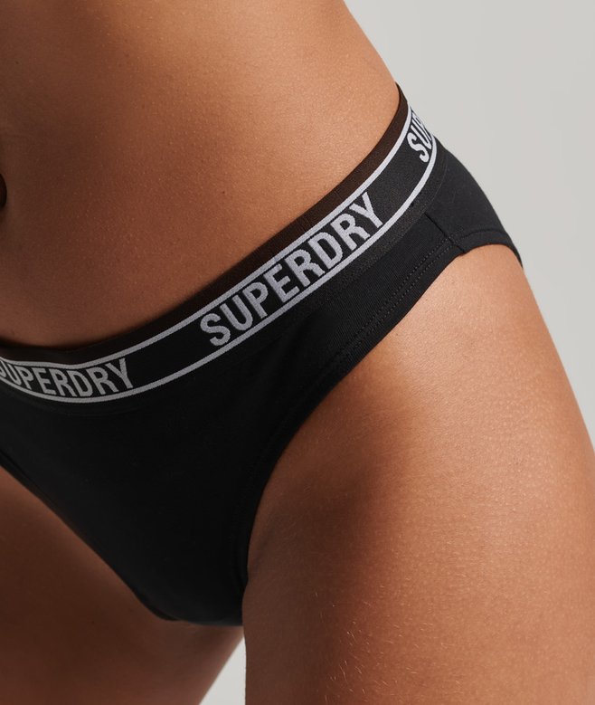 Superdry Organic Cotton Multi Logo Bikini Briefs