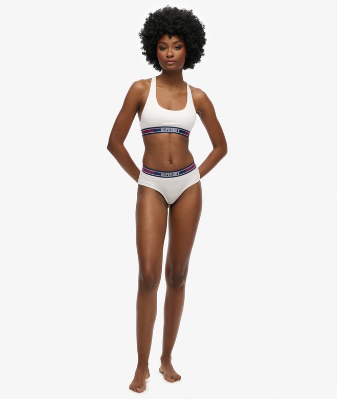 Superdry Organic Cotton Multi Logo Crop Bralette