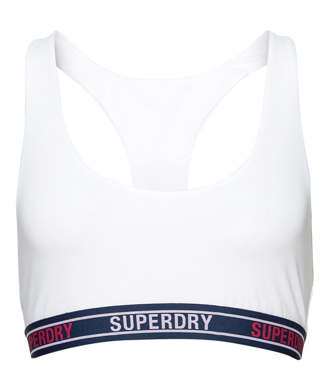 Superdry Organic Cotton Multi Logo Crop Bralette