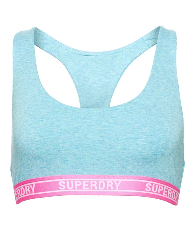 Superdry Organic Cotton Multi Logo Crop Bralette