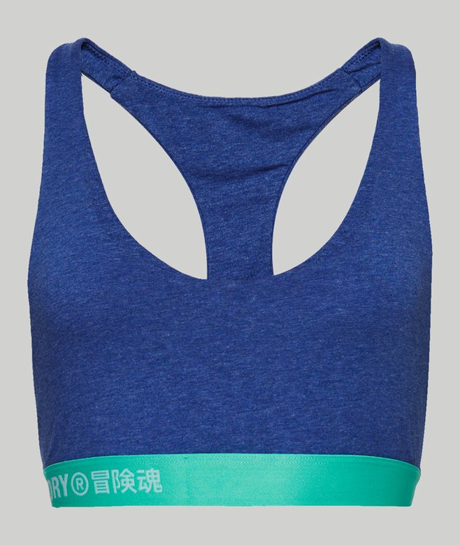 Superdry Organic Cotton Offset Logo Crop Bralette