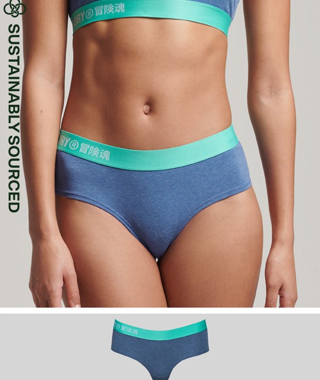 superdry Organic Cotton Offset Logo Hipster Briefs