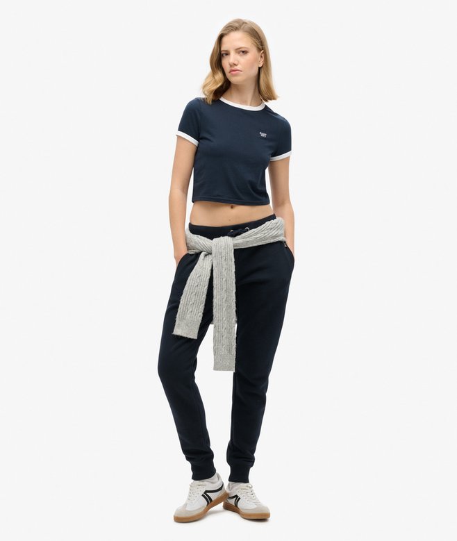 Superdry Organic Cotton Ringer Crop T-shirt