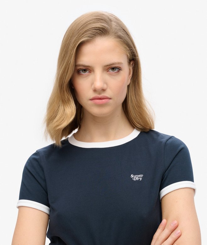 Superdry Organic Cotton Ringer Crop T-shirt