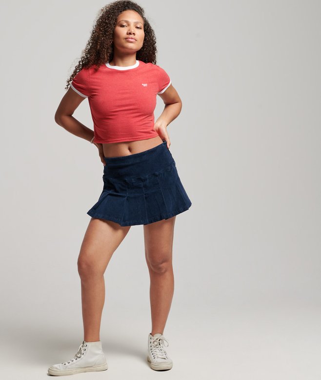 Superdry Organic Cotton Ringer Crop T-shirt