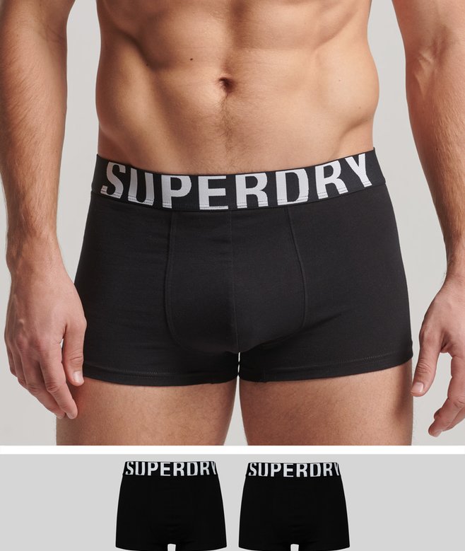 superdry Organic Cotton Trunk Logo Double Pack