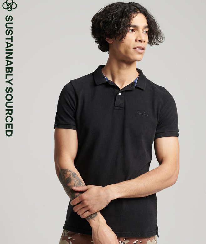 superdry Organic Cotton Vintage Destroy Polo Shirt