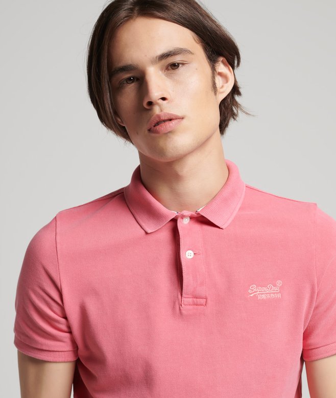 Superdry Organic Cotton Vintage Washed Pique Polo