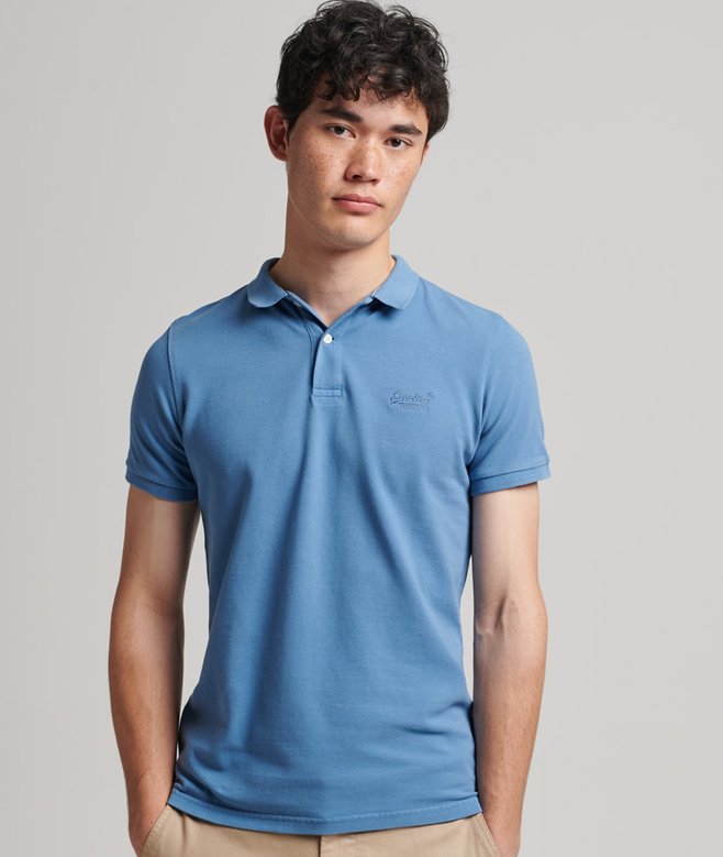 superdry Organic Cotton Vintage Washed Pique Polo