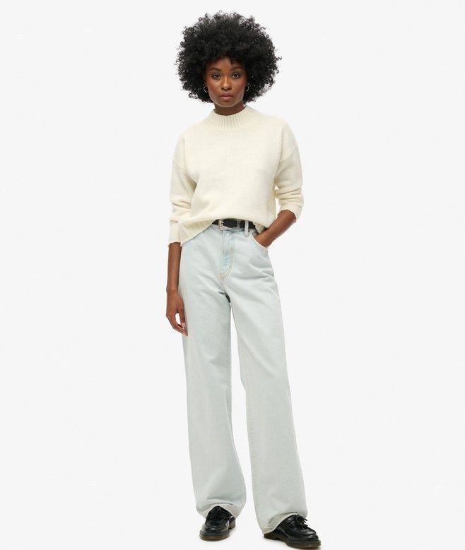 superdry Organic Cotton Wide Leg Jeans