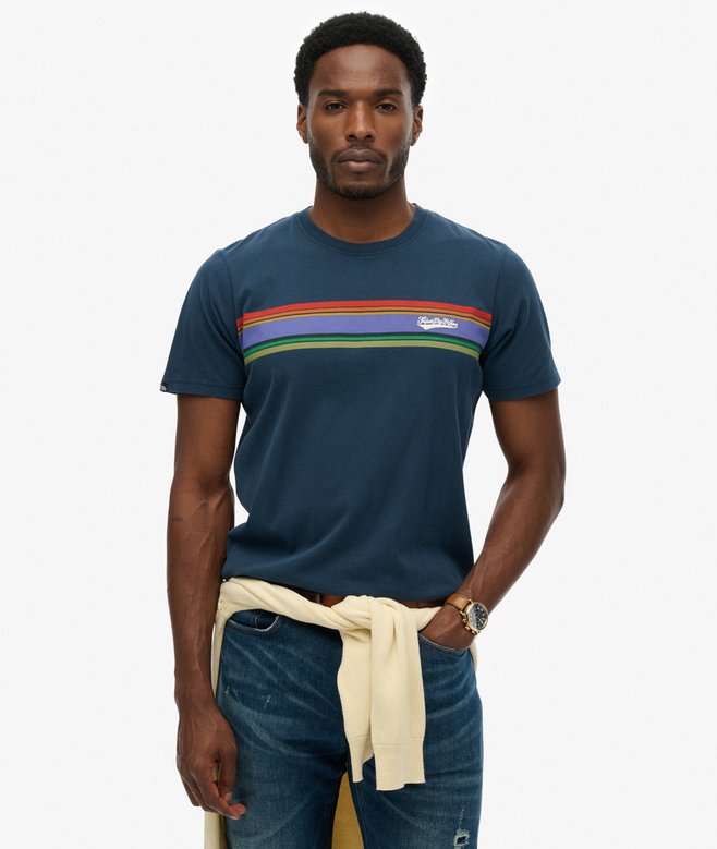 superdry Outdoor Stripe Logo Relaxed T-Shirt