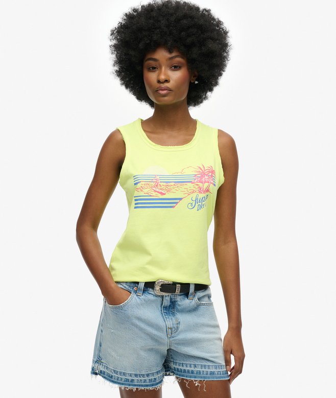 superdry Outdoor Stripe Scoop Neck Tank Top