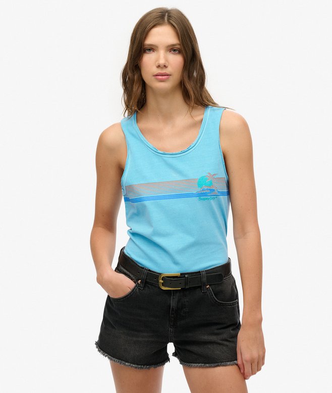 superdry Outdoor Stripe Scoop Neck Tank Top