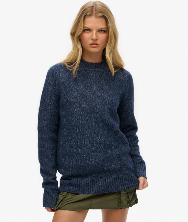 superdry Oversized Chunky Raglan Jumper
