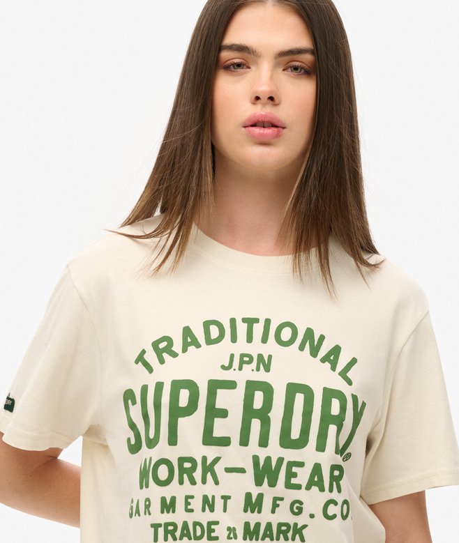 Superdry Oversized Machined Goods Workwear T-Shirt