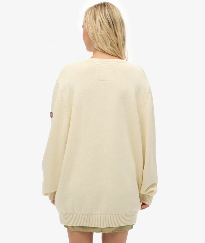 Superdry Oversized V Neck Jumper