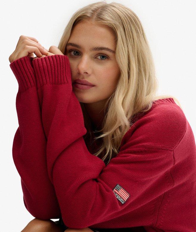 superdry Oversized V Neck Jumper