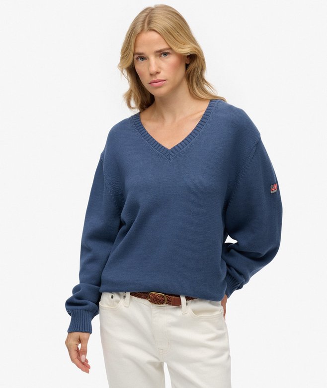 Superdry Oversized V Neck Jumper