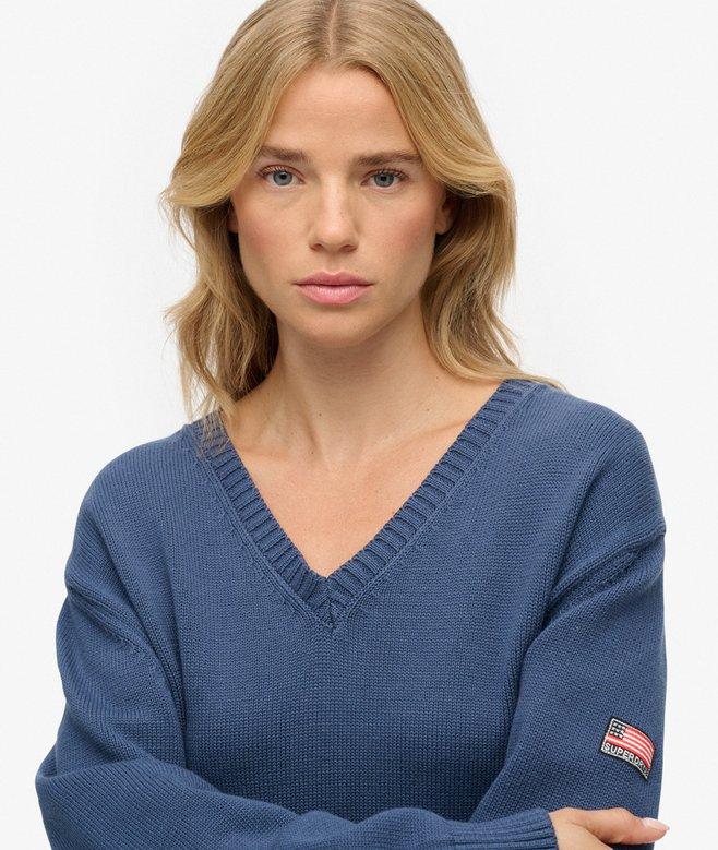 Superdry Oversized V Neck Jumper