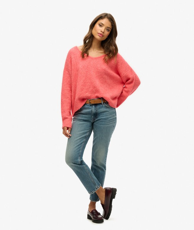 Superdry Oversized V Neck Jumper