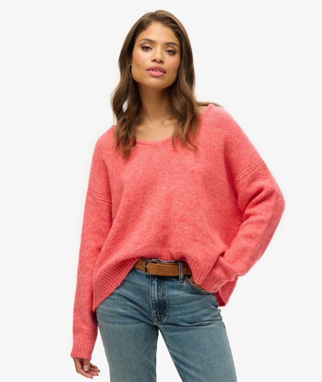 superdry Oversized V Neck Jumper