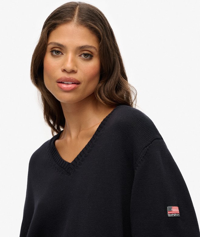 Superdry Oversized V Neck Jumper
