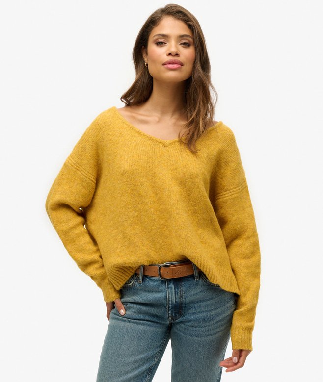 superdry Oversized V Neck Jumper