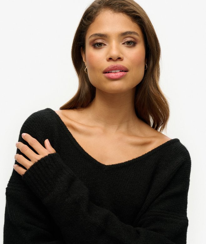 Superdry Oversized V Neck Jumper