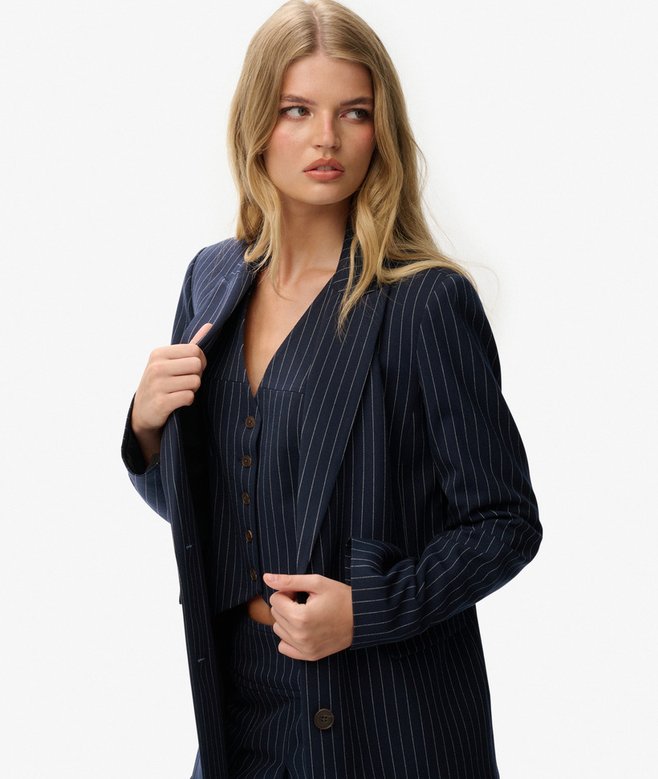 Superdry Pinstripe Boyfriend Blazer