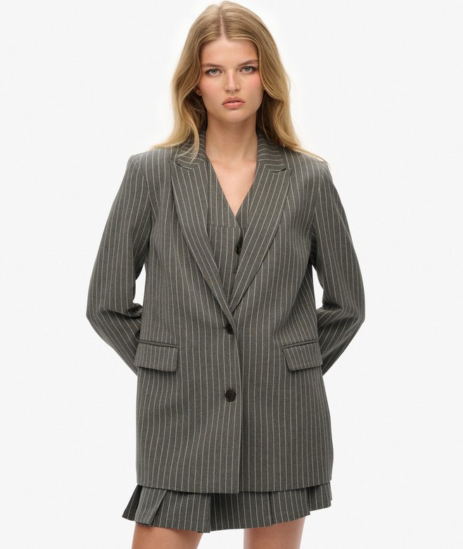 Superdry Pinstripe Boyfriend Blazer