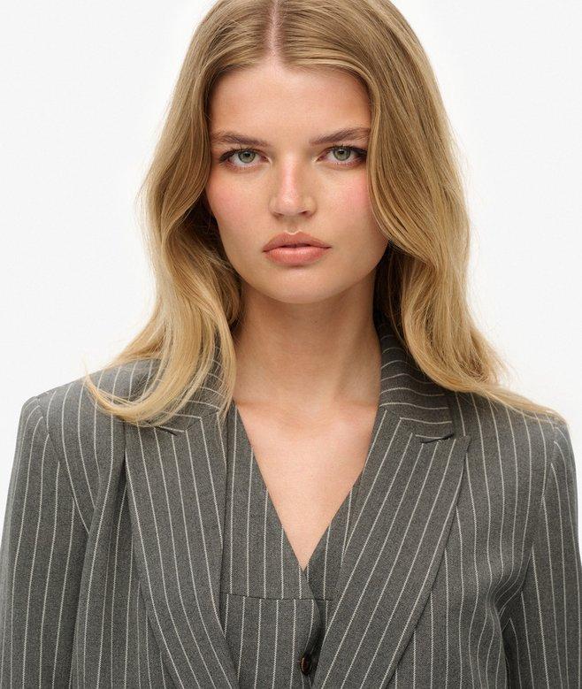 Superdry Pinstripe Boyfriend Blazer