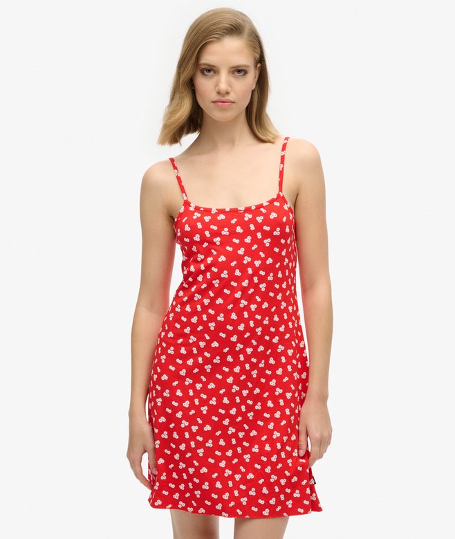 superdry Printed Cami Jersey Mini Dress