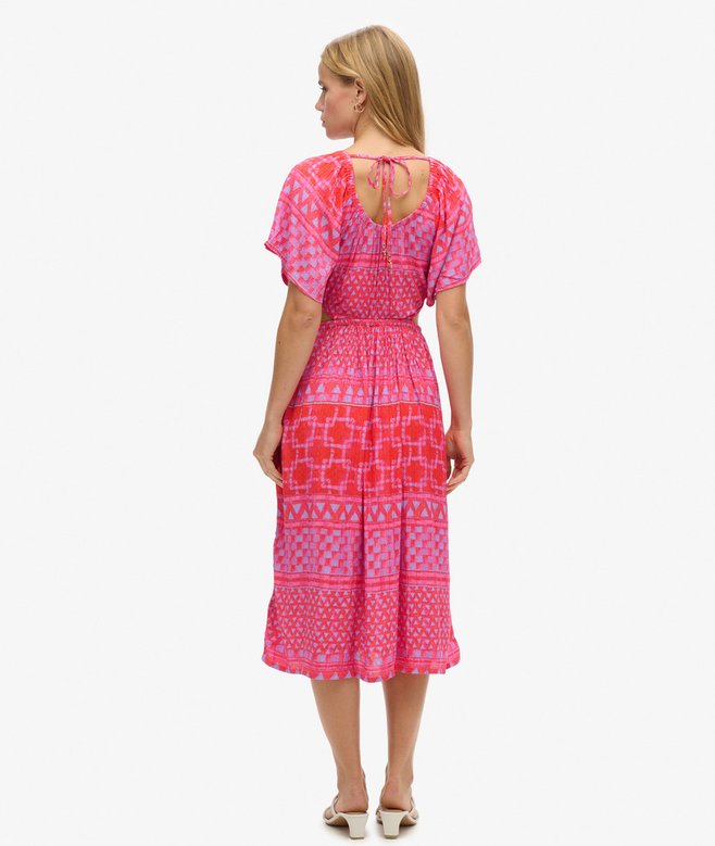 Superdry Printed Cut Out Midi Dress