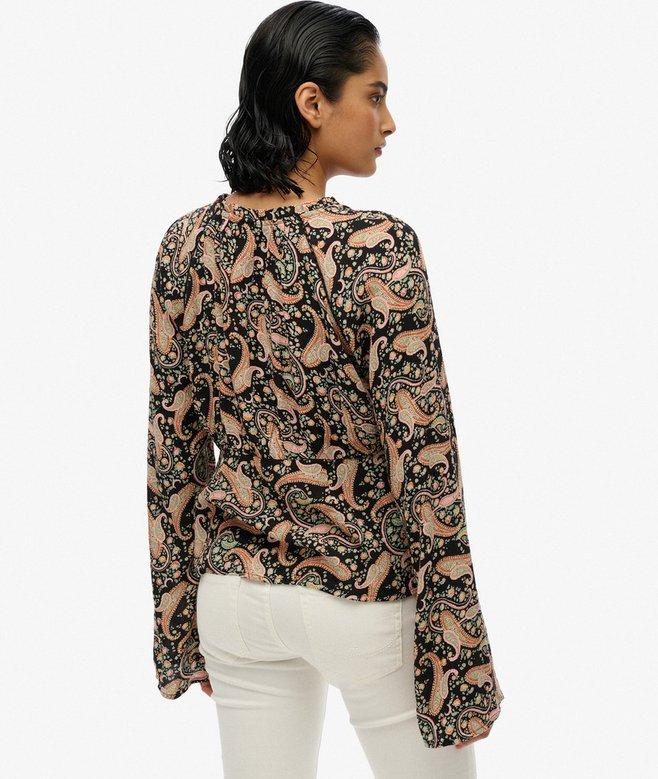 Superdry Printed Long Sleeve Blouse
