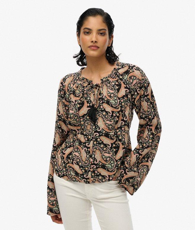 superdry Printed Long Sleeve Blouse