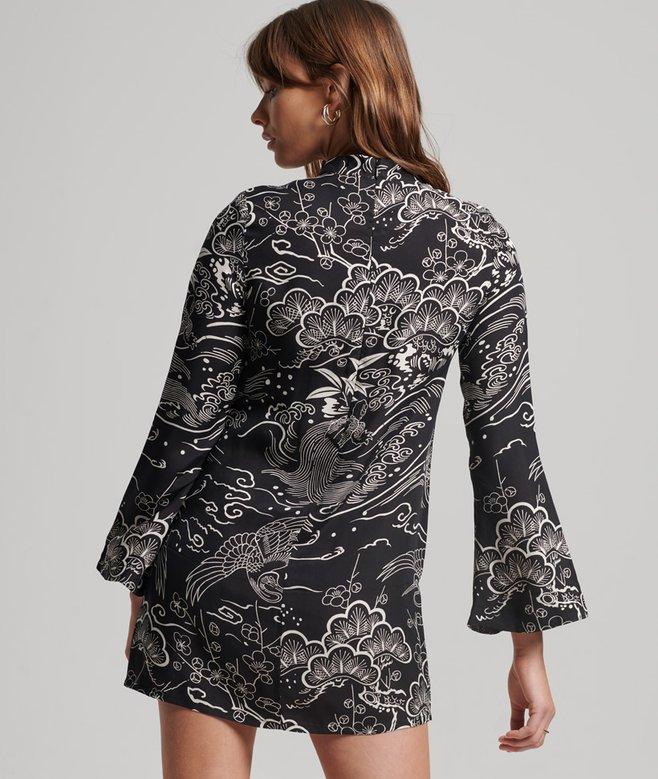 Superdry Printed Long Sleeve Mini Dress