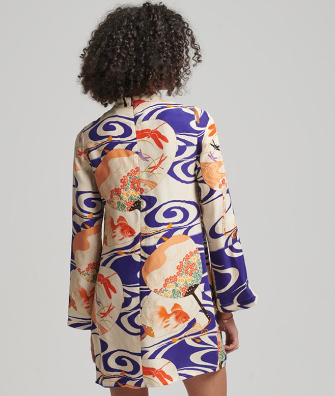 Superdry Printed Long Sleeve Mini Dress