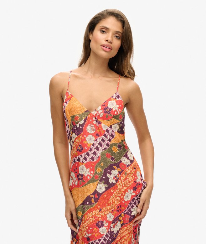 Superdry Printed Midi Slip Cami Dress