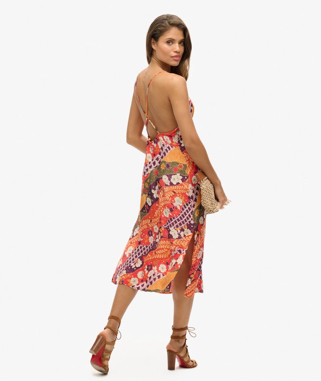 Superdry Printed Midi Slip Cami Dress
