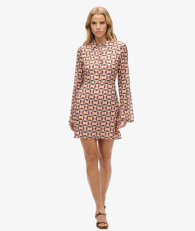 Superdry Printed Mini Shirt Dress