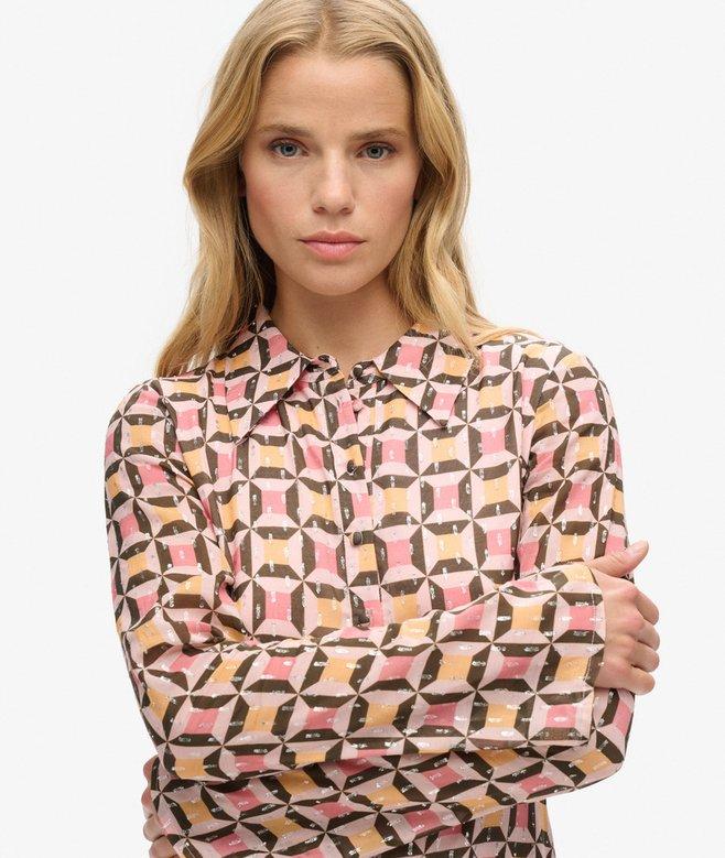 Superdry Printed Mini Shirt Dress