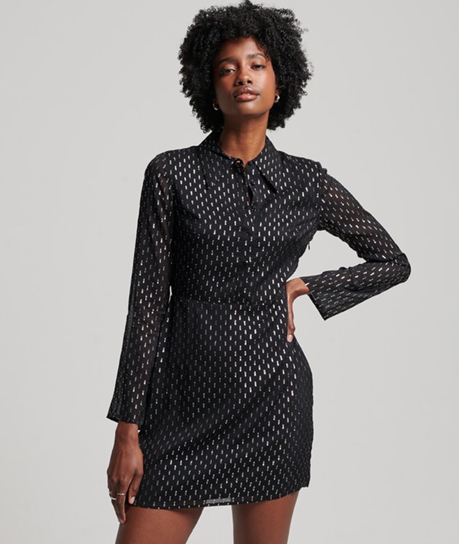 superdry Printed Mini Shirt Dress