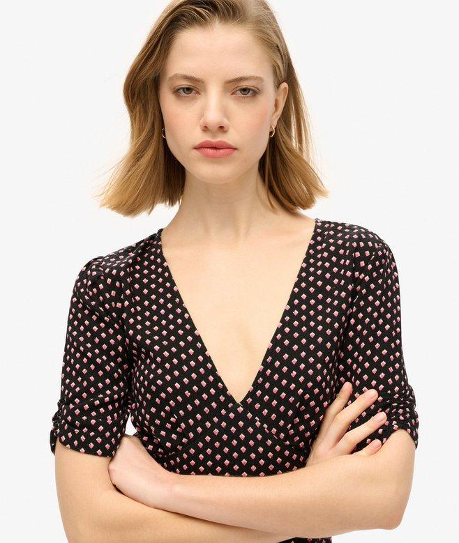 Superdry Printed Short Sleeve Mini Tea Dress