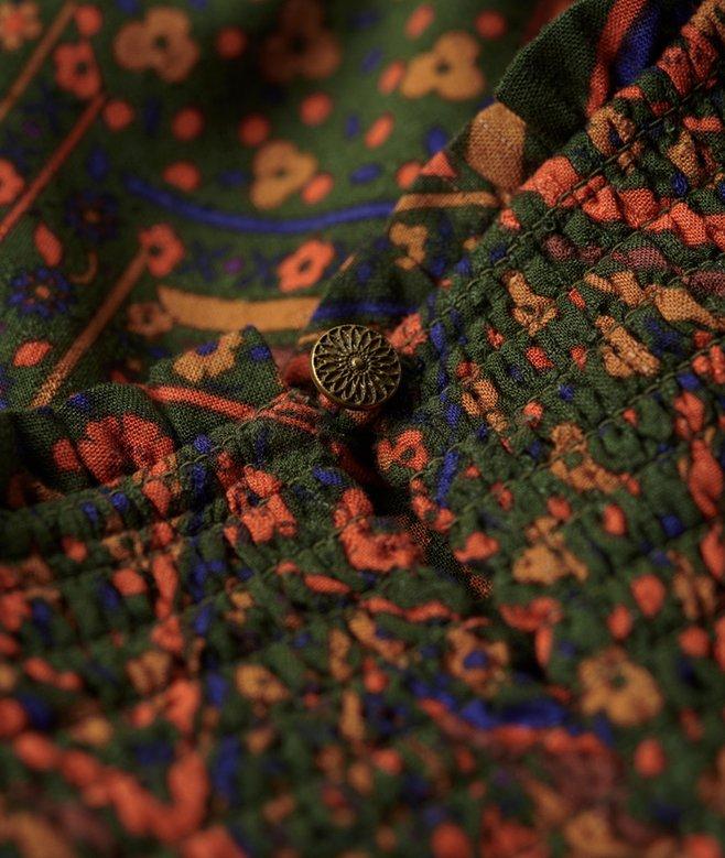 Superdry Printed Smocked Maxi Dress