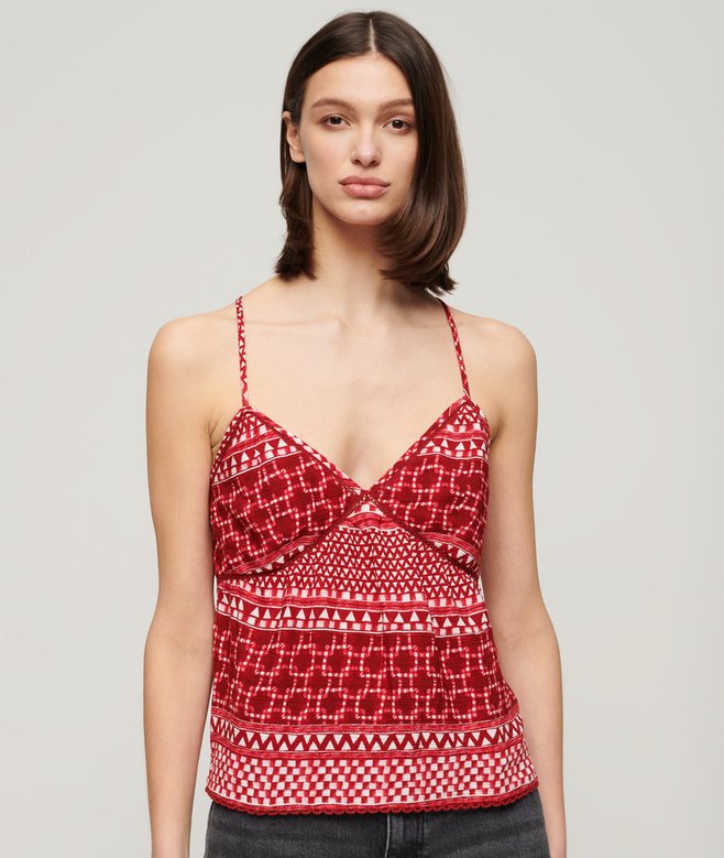 superdry Printed Woven Cami Top