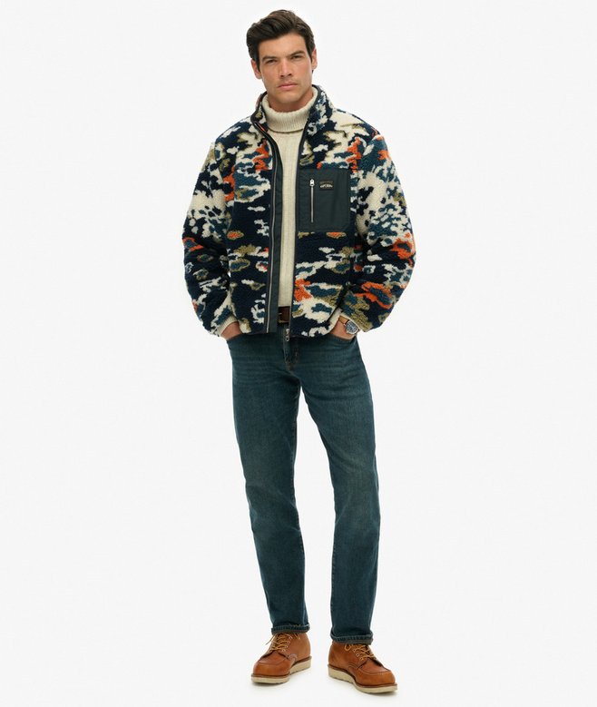 Superdry Printed Zip Through Fleece