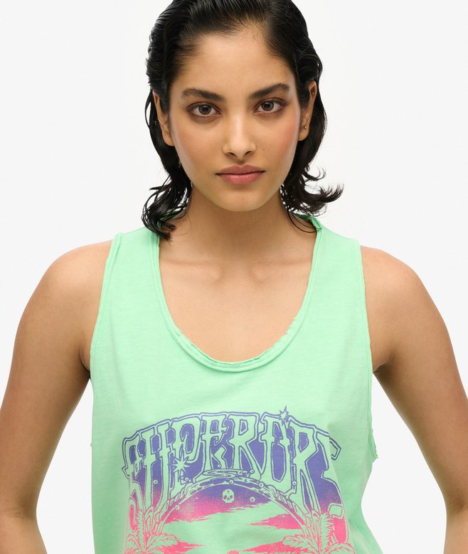 Superdry Psych Surf Graphic Racer Vest Top